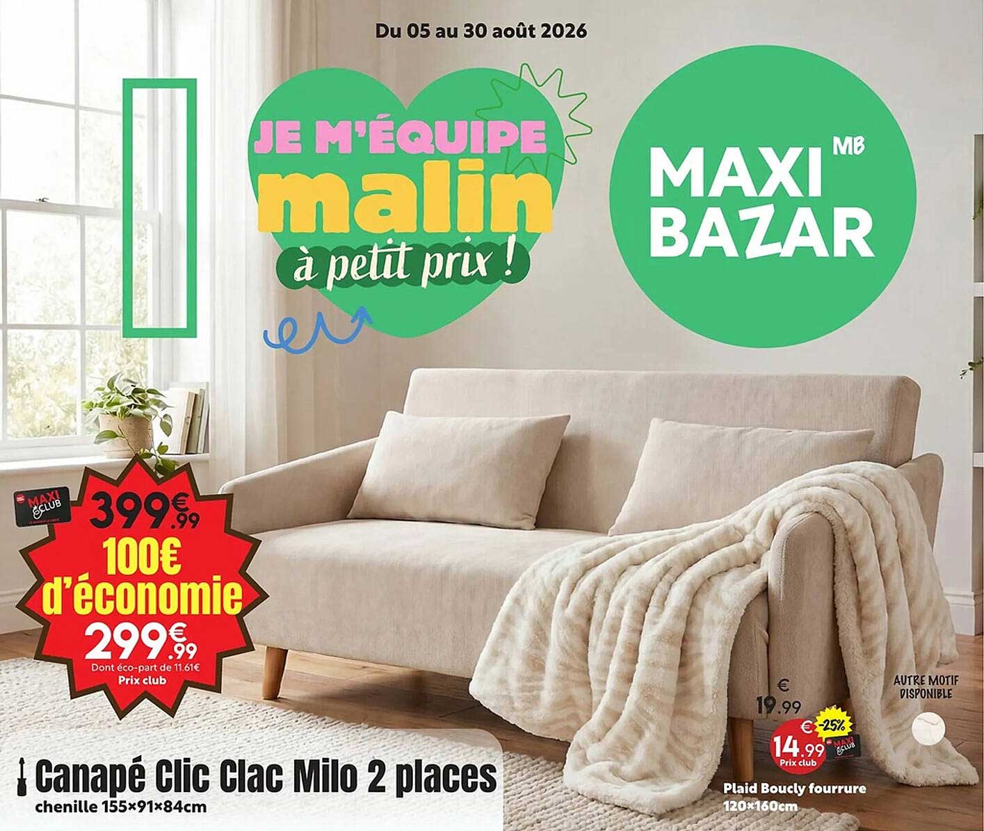 JE M’ÉQUIPE malin à petit prix !