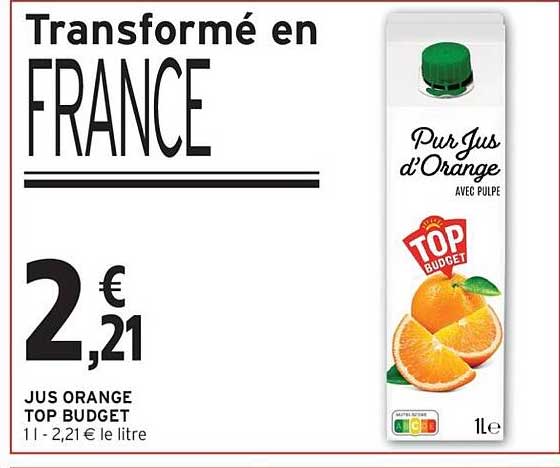 JUS ORANGE TOP BUDGET