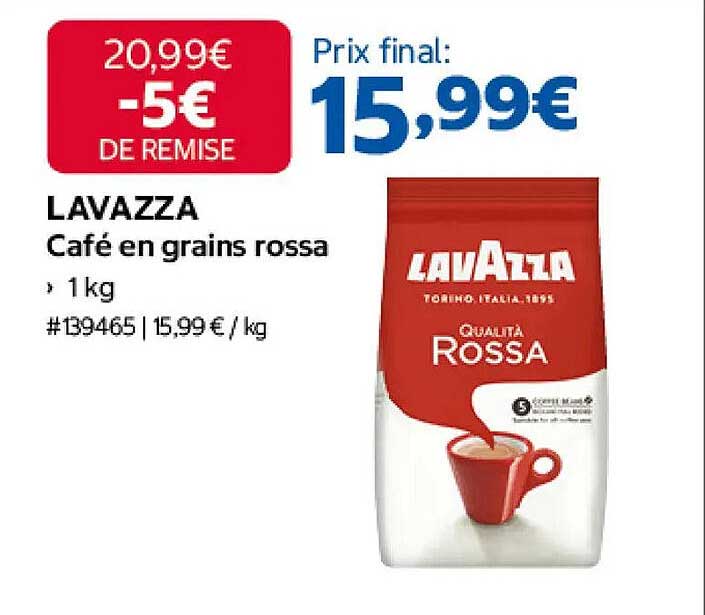 LAVAZZA Café en grains rossa 1kg