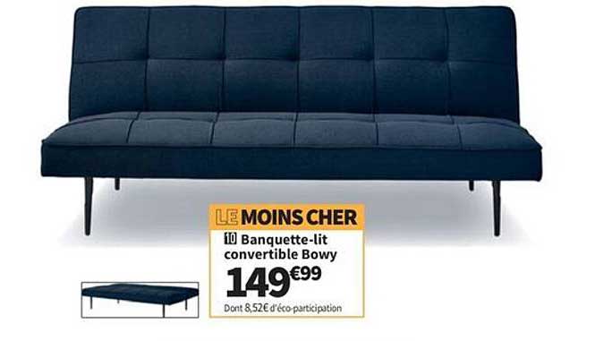 LE MOINS CHER • Banquette-lit convertible Bovy