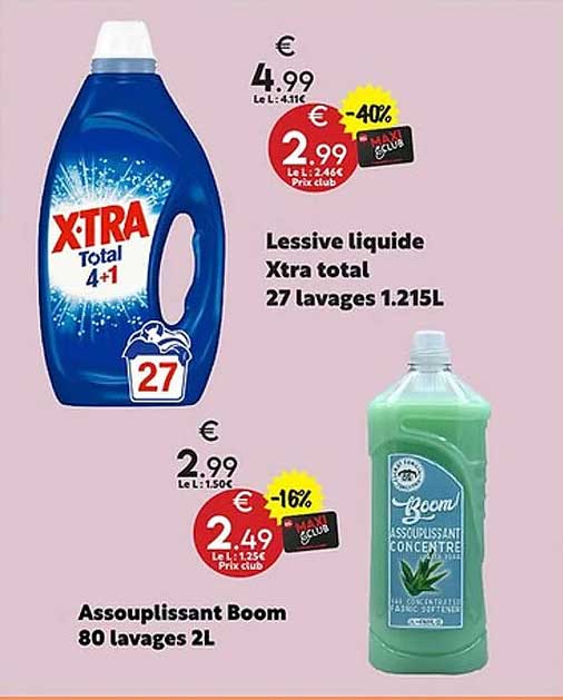 Lessive liquide Xtra total 27 lavages 1.215L