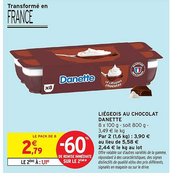 LIÉGOIS AU CHOCOLAT DANETTE