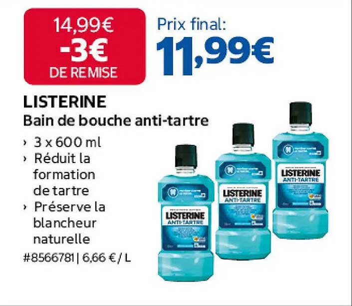 LISTERINE Bain de bouche anti-tartre