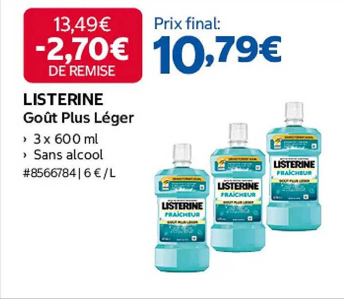 LISTERINE Goût Plus Léger
