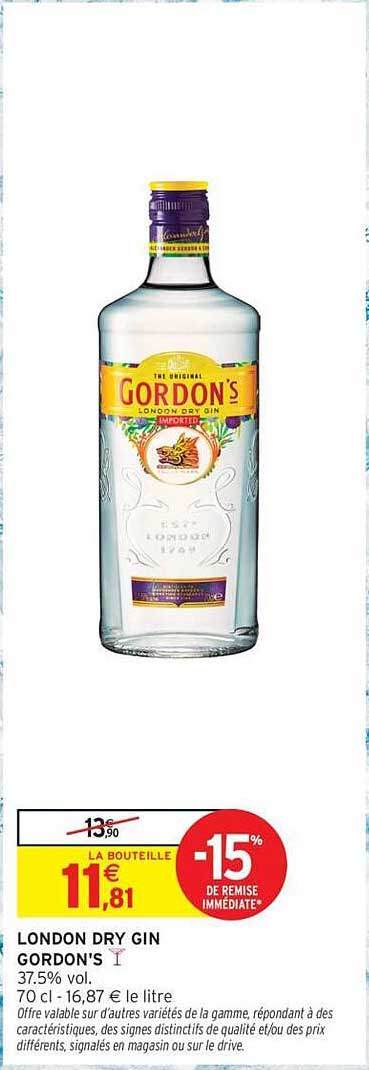 LONDON DRY GIN GORDON'S
