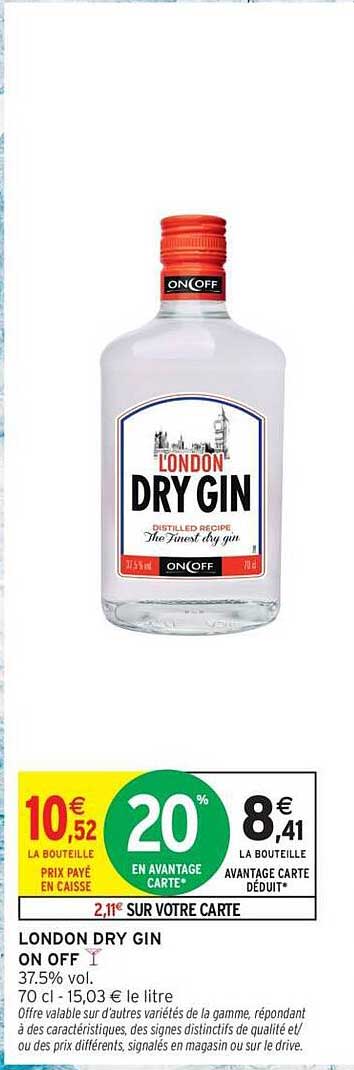 LONDON DRY GIN ON OFF