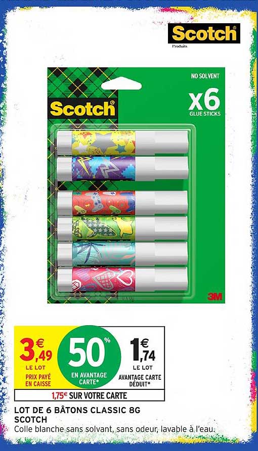 LOT DE 6 BÂTONS CLASSIC 8G SCOTCH