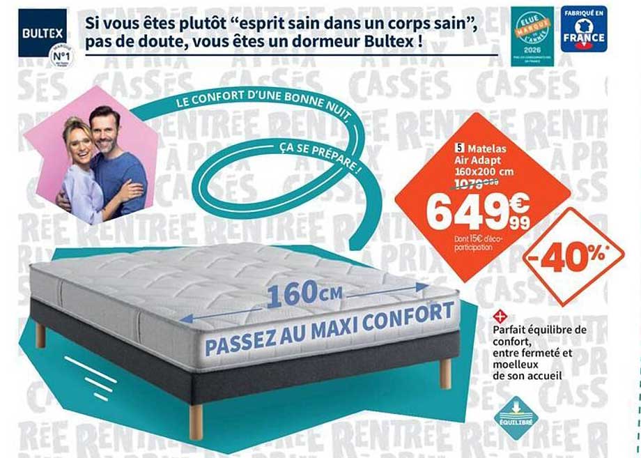 Matelas Air Adapt 160x200 cm
