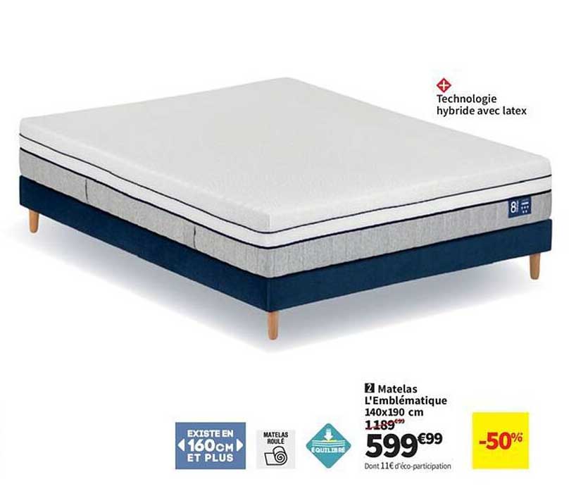 Matelas L'Emblématique 140x190 cm