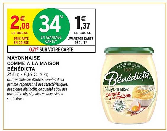 MAYONNAISE COMME À LA MAISON BÉNÉDICTA