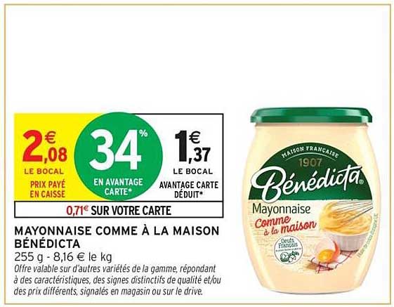 MAYONNAISE COMME À LA MAISON BÉNÉDICTA