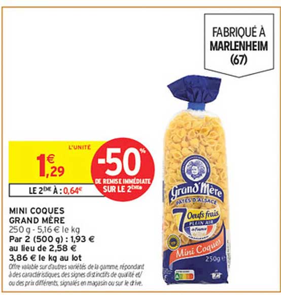 MINI COQUES GRAND MÈRE