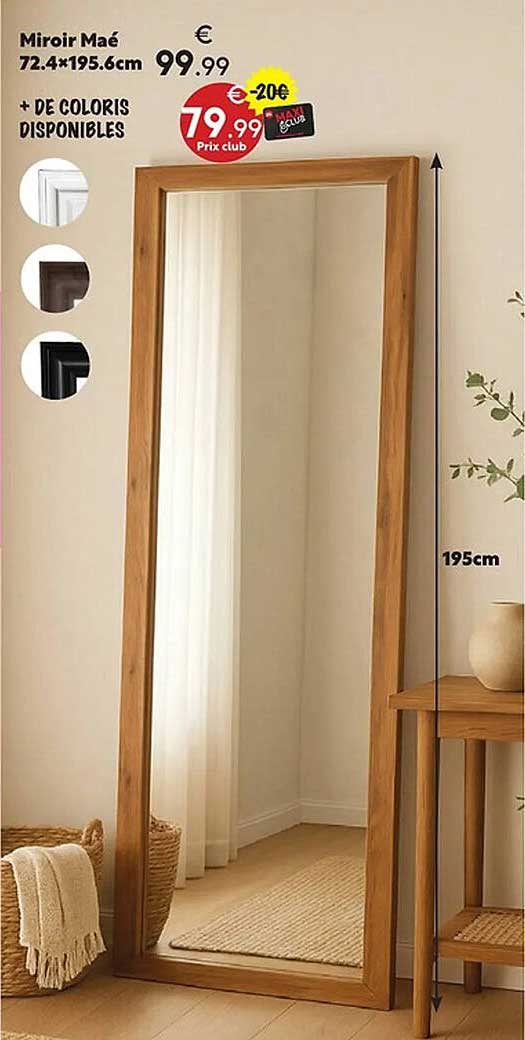 Miroir Maé 72.4x195.6cm