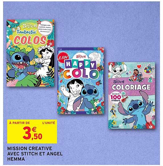 MISSION CREATIVE AVEC STITCH ET ANGEL HEMMA