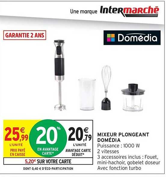 MIXEUR PLONGEANT DOMEDIA