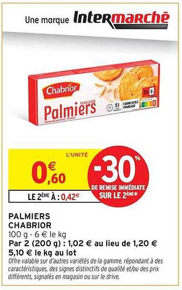 PALMIERS CHABRIOR