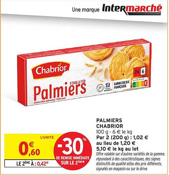 PALMIERS CHABRIOR