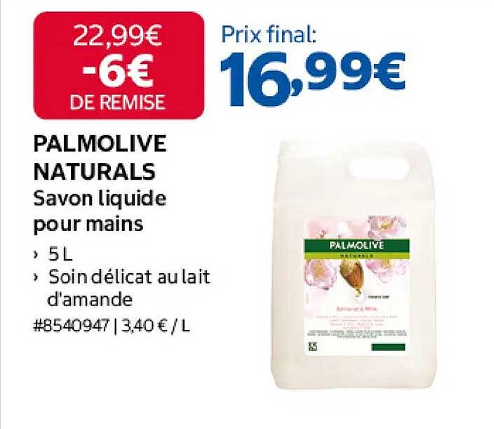 PALMOLIVE NATURALS Savon liquide pour mains
