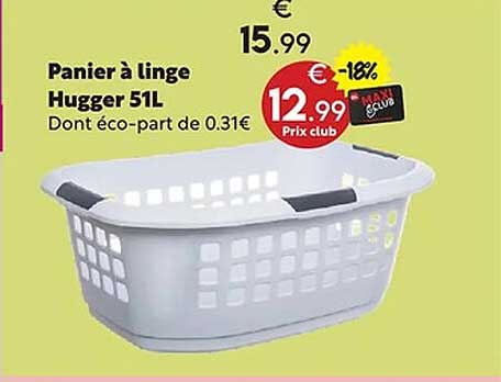 Panier à linge Hugger 51L