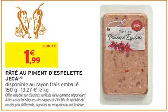 PÂTÉ AU PIMENT D'ESPELETTE JECA