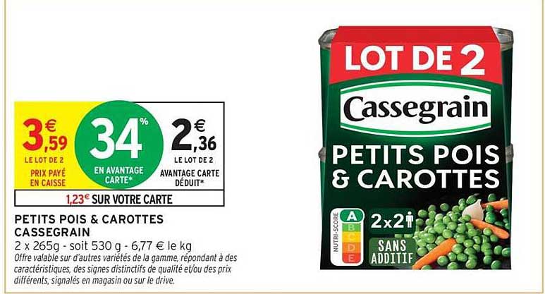 PETITS POIS & CAROTTES CASSEGRAIN
