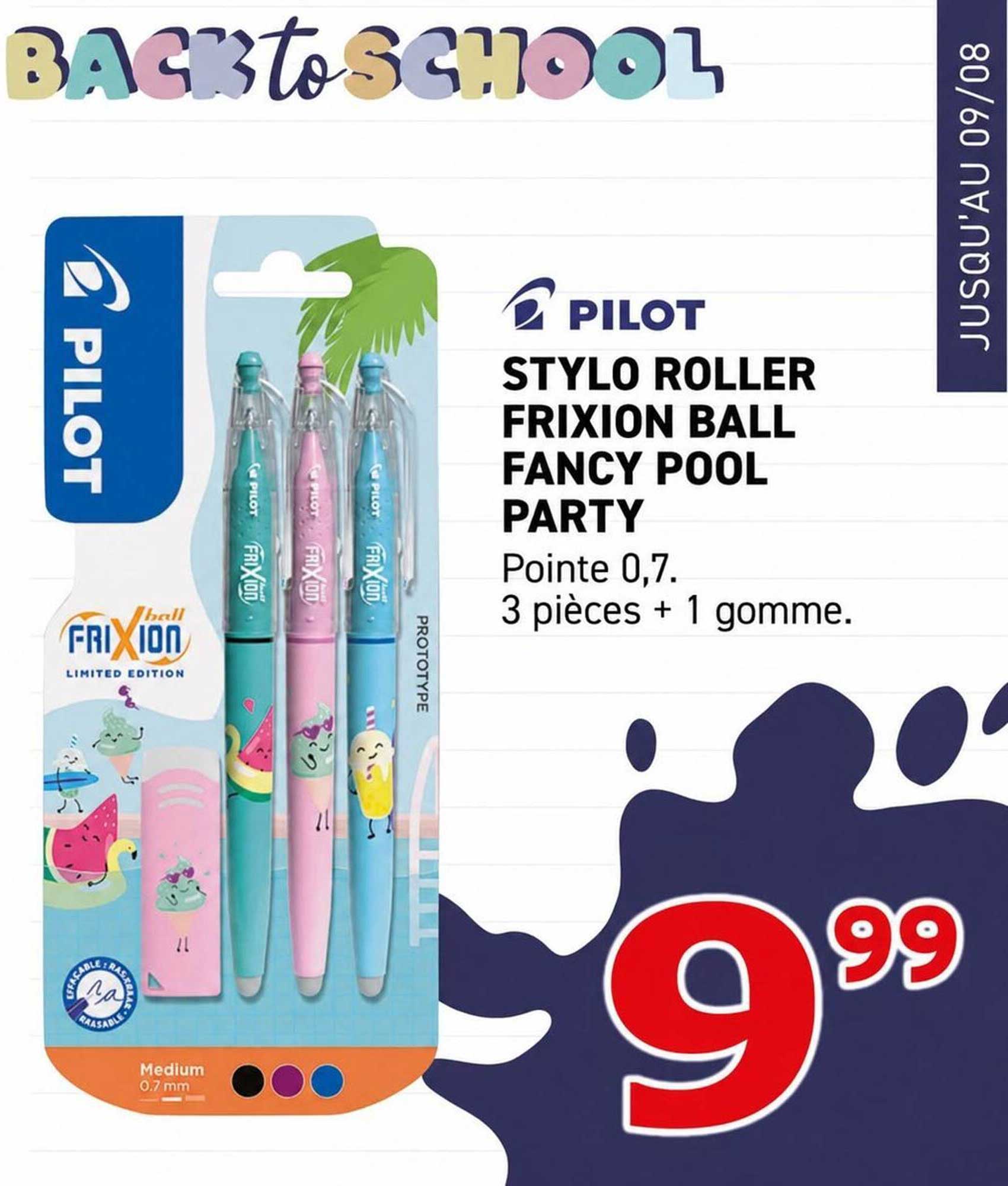 PILOT STYLO ROLLER FRIXION BALL FANCY POOL PARTY
