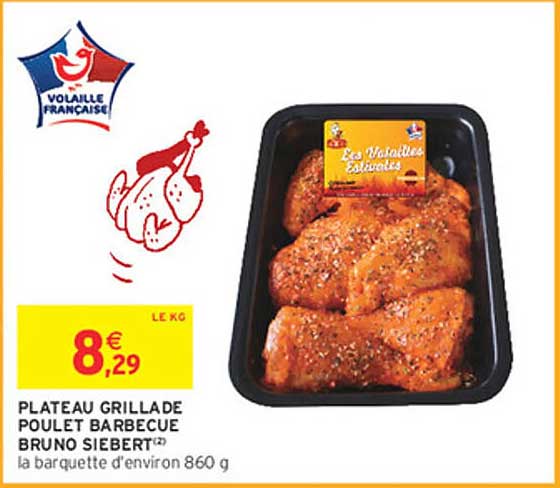 PLATEAU GRILLADE POULET BARBECUE BRUNO SIEBERT