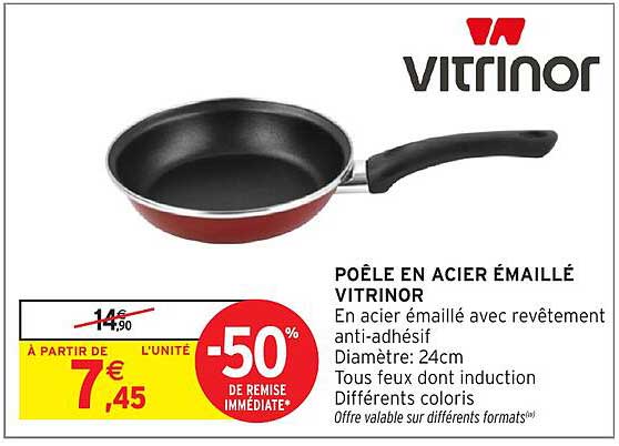 POÊLE EN ACIER ÉMAILLÉ VITRINOR