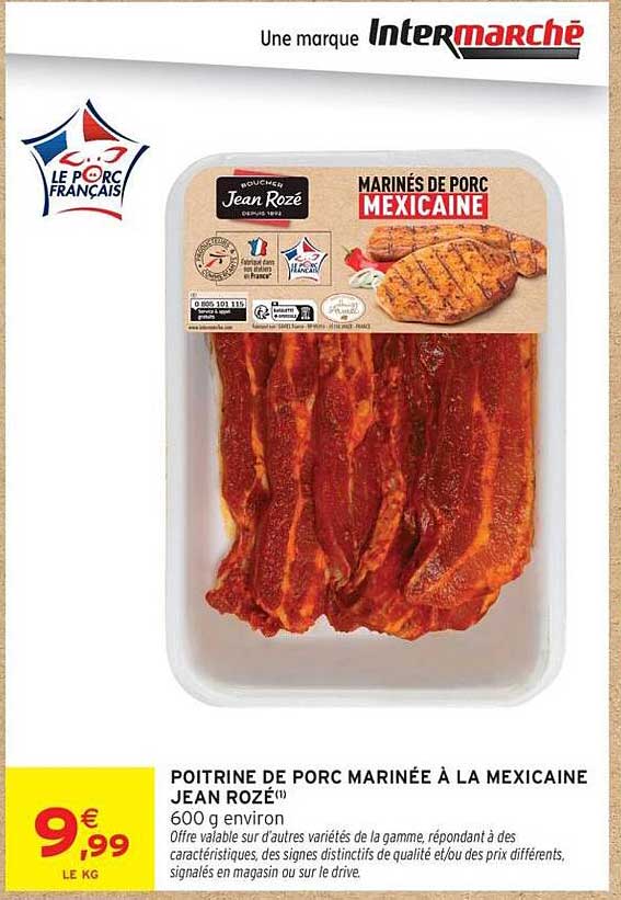 POITRINE DE PORC MARINÉE À LA MEXICAINE JEAN ROZÉ™
