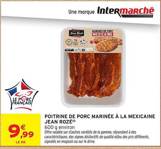 POITRINE DE PORC MARINÉE À LA MEXICAINE JEAN ROZÉ™