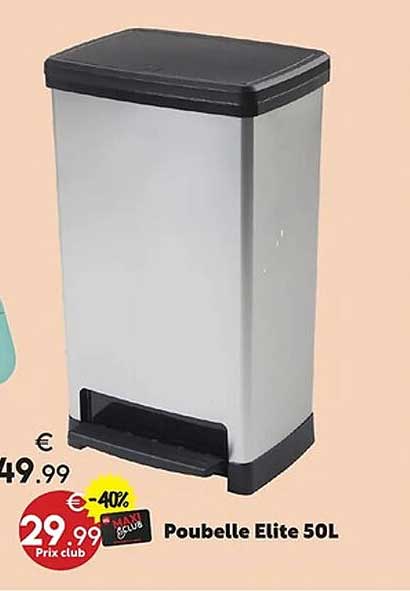 Poubelle Elite 50L