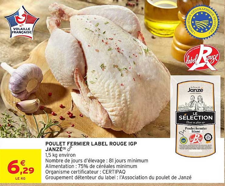 POULET FERMIER LABEL ROUGE IGP JANZÉ