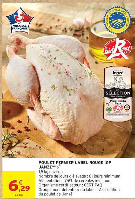 POULET FERMIER LABEL ROUGE IGP JANZÉ