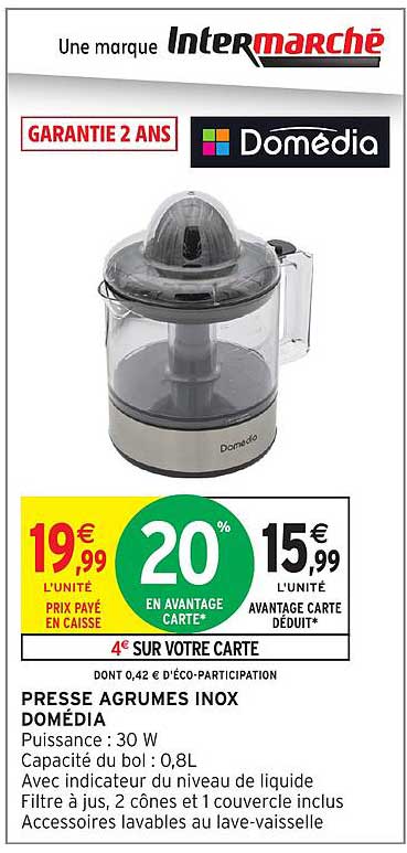 PRESSE AGRUMES INOX DOMÉDIA