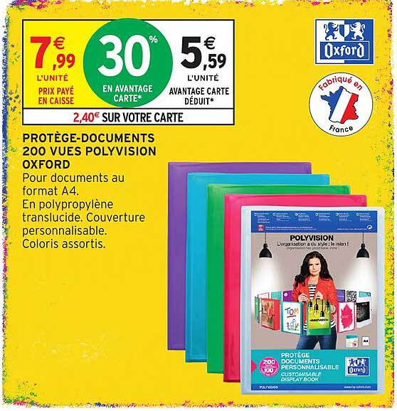 PROTÈGE-DOCUMENTS 200 VUES POLYVISION OXFORD