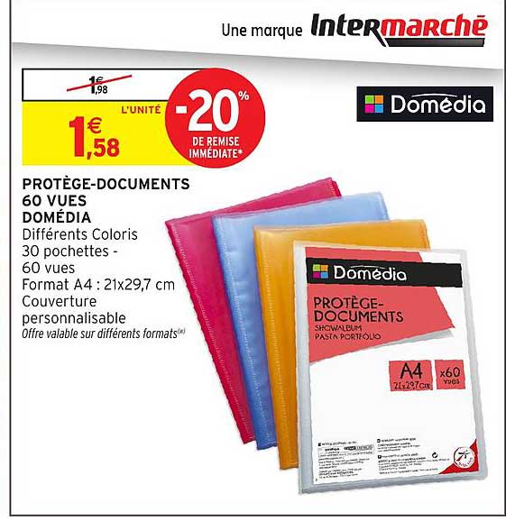 PROTÈGE-DOCUMENTS 60 VUES DOMÉDIA