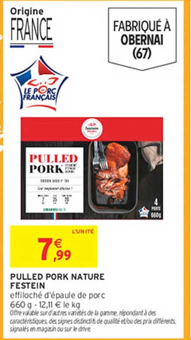 PULLED PORK NATURE FESTEIN