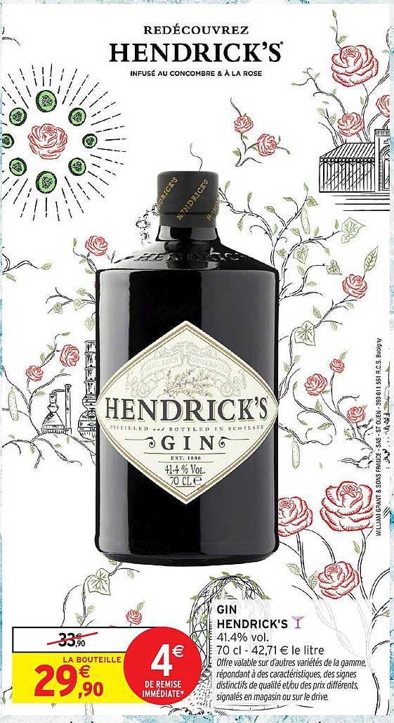 REDÉCOUVREZ HENDRICK’S INFUSÉ AU CONCOMBRE & À LA ROSE