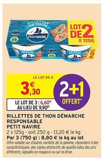 RILLETTES DE THON DÉMARCHE RESPONSABLE PETIT NAVIRE