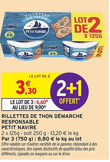 RILLETTES DE THON DÉMARCHE RESPONSABLE PETIT NAVIRE