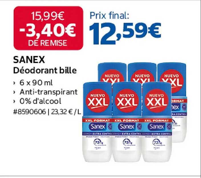 SANEX Déodorant bille