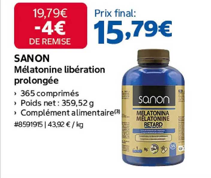 SANON Mélatonine libération prolongée