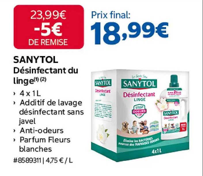 SANYTOL Désinfectant du linge