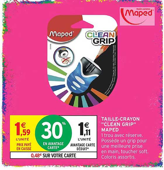 TAILLE-CRAYON "CLEAN GRIP" MAPED