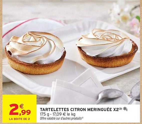 TARTELETTES CITRON MERINGUÉE x2