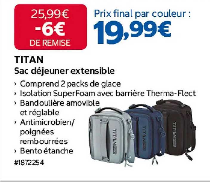 TITAN Sac déjeuner extensible