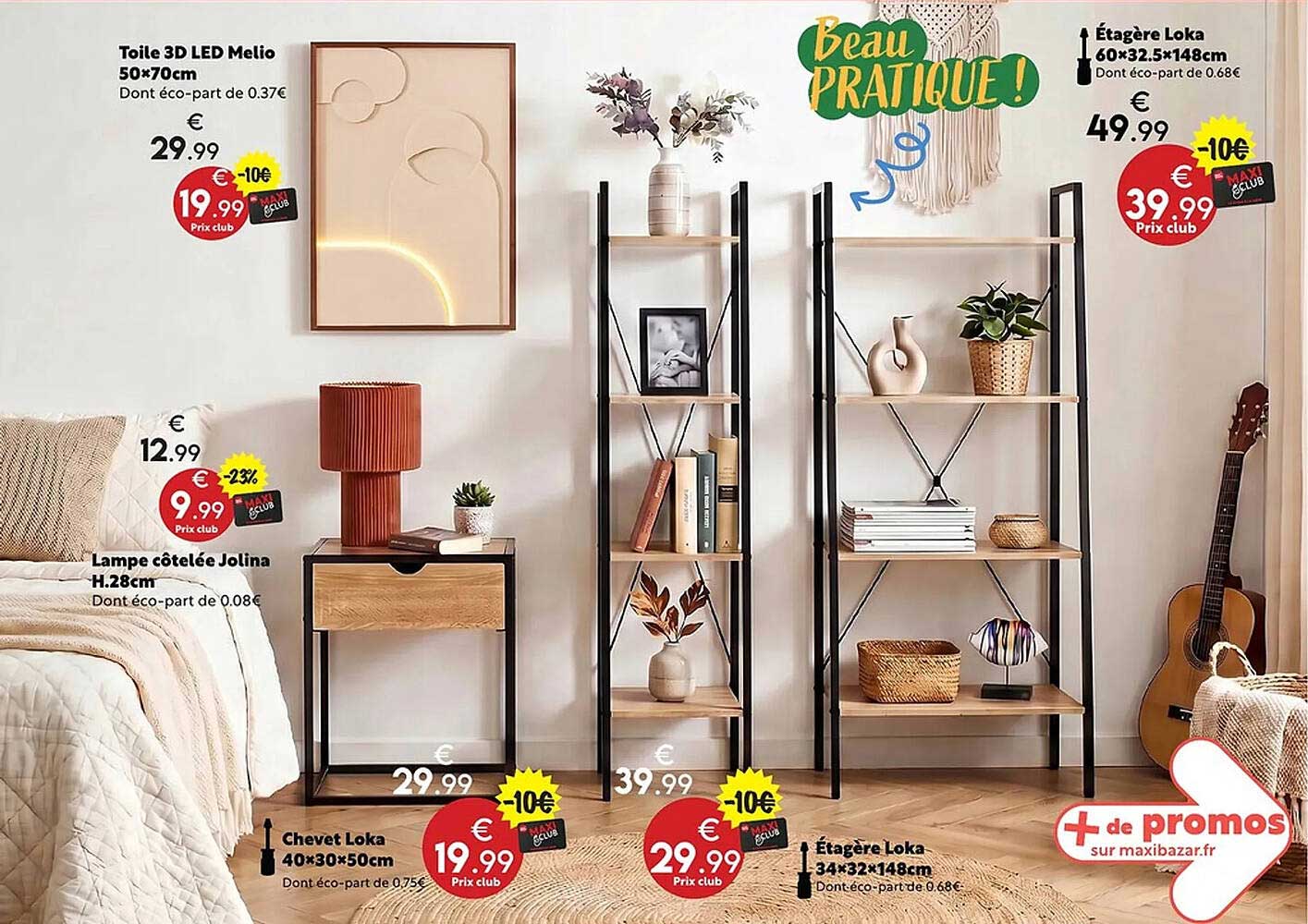 Toile 3D LED Melio 50*70cm