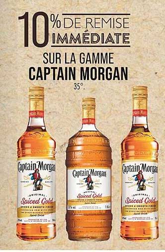10% DE REMISE IMMÉDIATE SUR LA GAMME CAPTAIN MORGAN