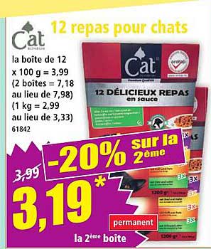 12 repas pour chats
