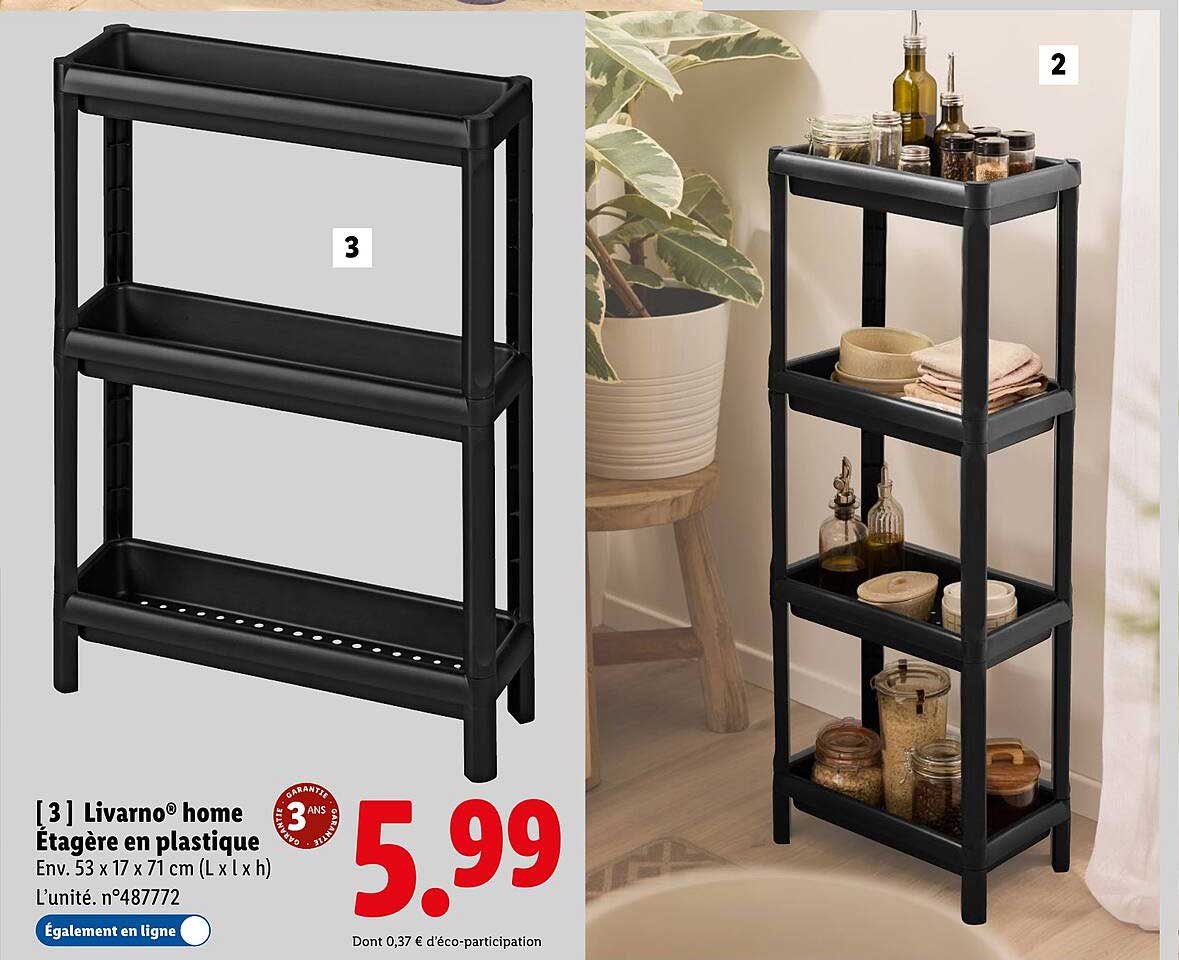 [ 3 ] Livarno® home Étagère en plastique